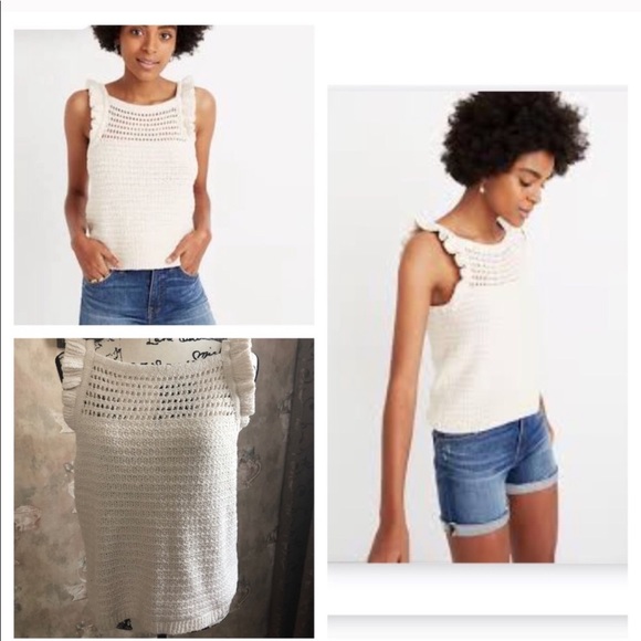 Madewell Tops - NWT MADEWELL IVORY CROCHET TOP